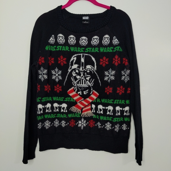 Star Wars Sweaters - L Star Wars Christmas Darth Vader Sweater Top B